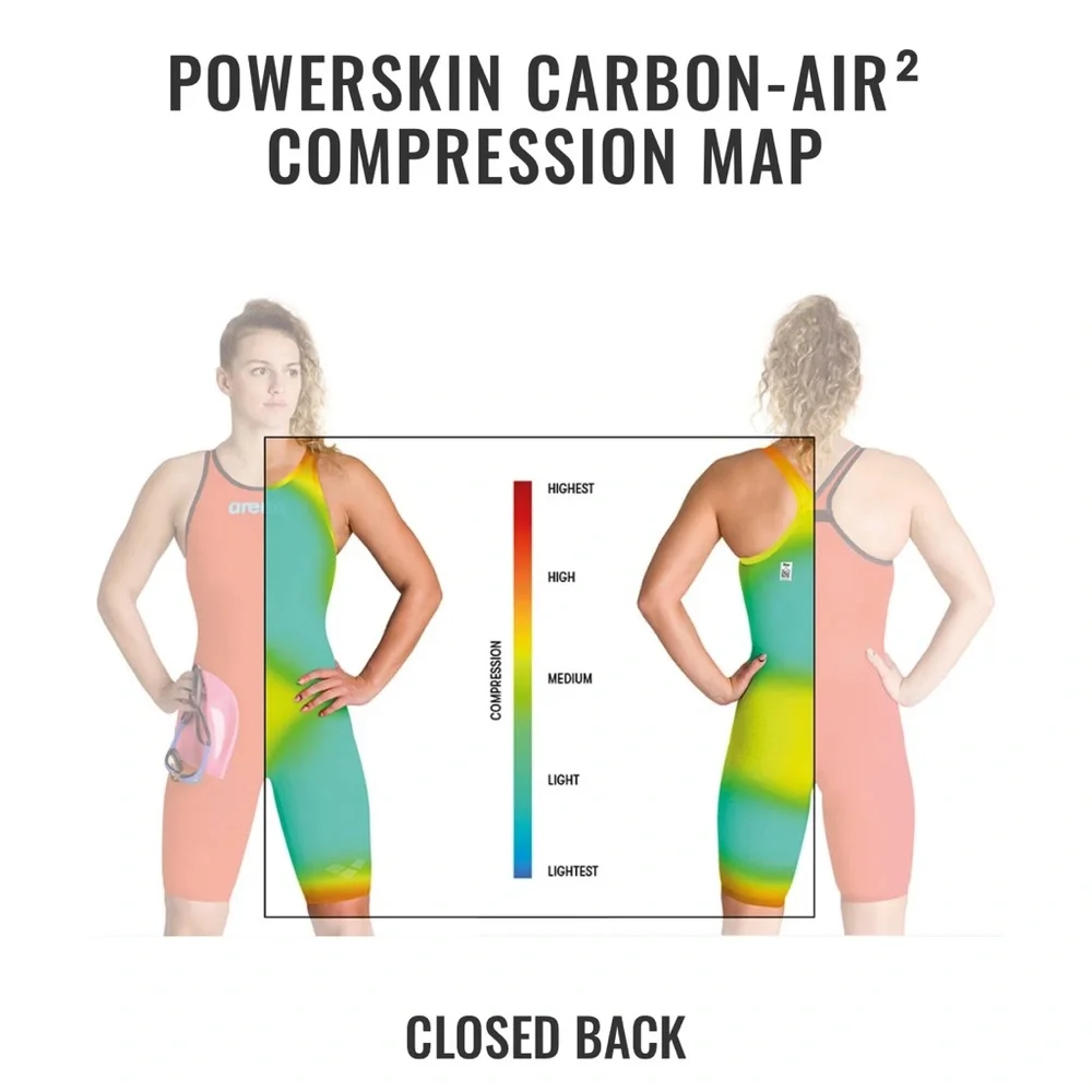 ARENA Powerskin Carbon Air2 Closed Back Black/Gold Size 24